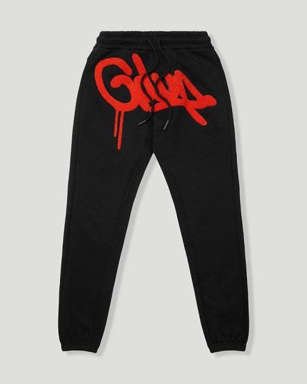 Geedup Handstyle Burnt Orange & Black Trackpants