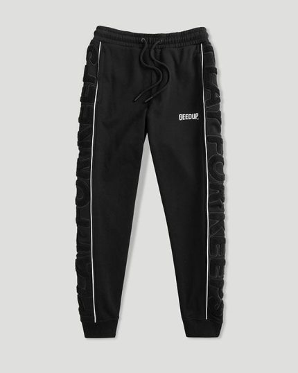 Geedup Play For Keeps Black/White Trackpants – Signature Fit