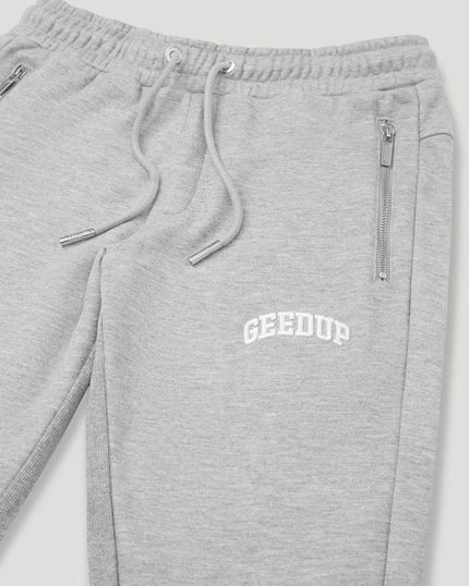 Geedup Grey Marle Team Logo Trackpants – Elevated Urban Fit Edition