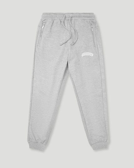 Geedup Grey Marle Team Logo Trackpants – Elevated Urban Fit Edition